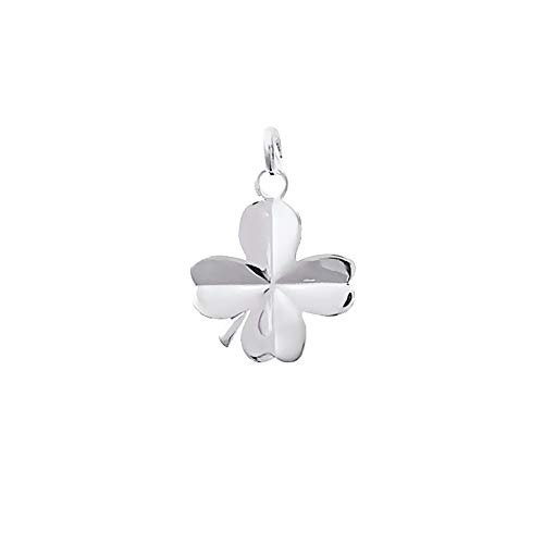 Preisvergleich Produktbild NKlaus großer 925er Sterlingsilber Silber Kleeblatt Ketten Anhänger Glücksbringer 17x17mm 5067