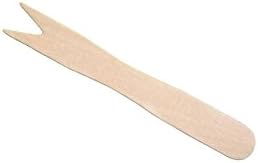 BIOZOYG Wooden Forks Organic Cutlery Fries Fork Compostable Hardwood Nature I Wooden Fries Forks Party Skewers Wood Pick Forks I 1000x Chip Forks 8.5 cm
