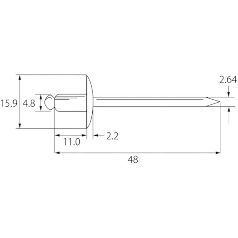 Amazon.co.jp: ロブテックス ブラインドリベットラージフランジ