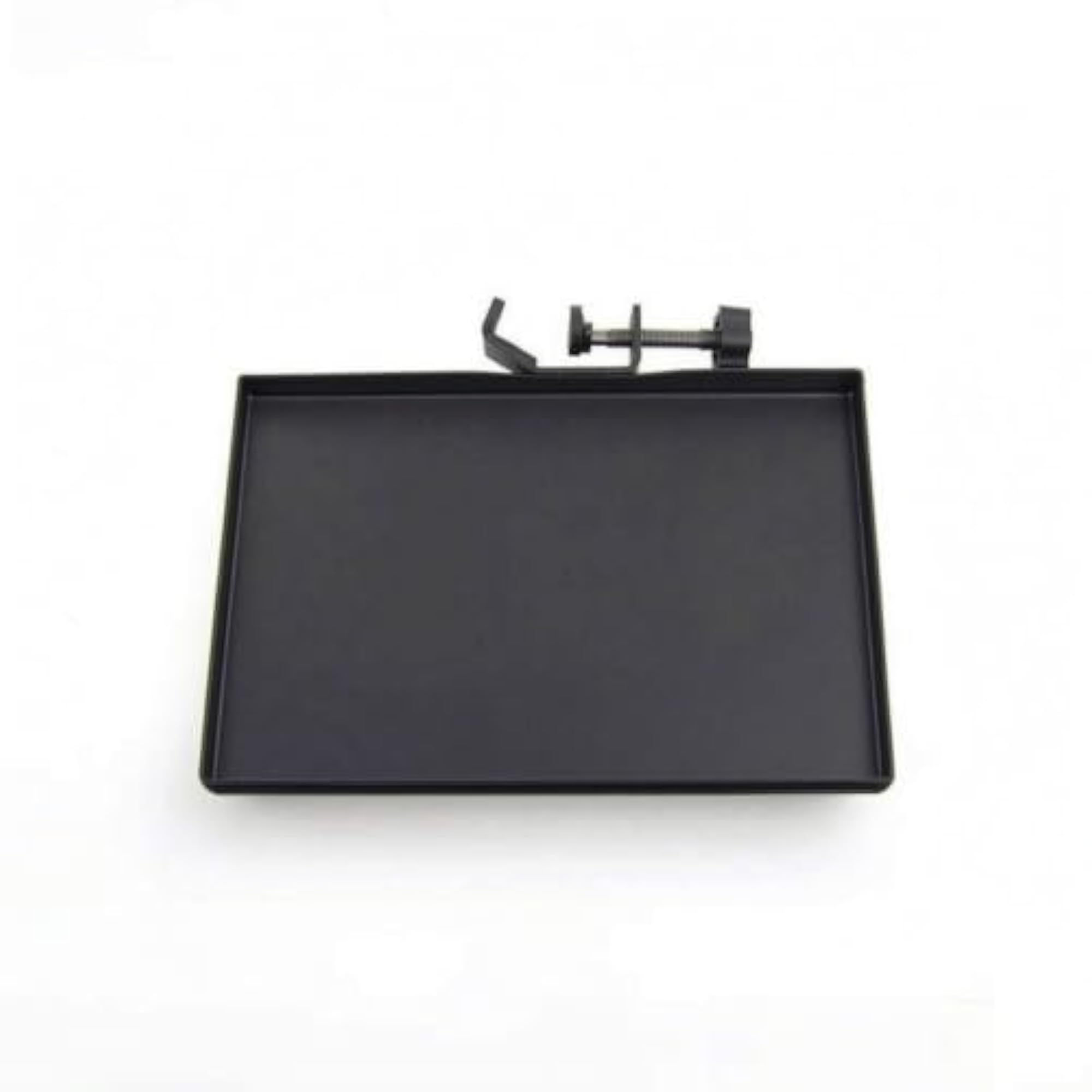 Matte Black Clamp-on Tray Shelf Raised-Edge