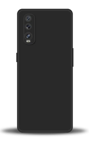 WUACYEAMING Compatible con OPPO Find X2 Case, Funda Silicona Premium Líquida Resistente Arañazos, Antihuellas Dactilares, Prueba Golpes Cover Carcasa de TPU-Negro