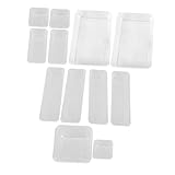 HEALSOPTHY 13 Stück Teiliges Transparentes Kunststoff Organizer Vielseitige Aufbewahrungsbox für Schreibtisch und Büro Platzsparend Leicht zu Reinigen für Stifte und Kleine Gadgets