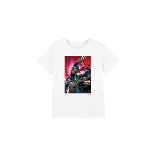 X-Men Boys Wolverine Nightcrawler Cover Unisex Kids T-Shirt, White, 3-4 Years UK