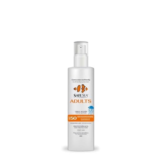 SAFE SEA - Spray Solar Protege la Piel de la Picadura de Medusas SPF 50 - Fórmula Vegana - Muy Resistente al Agua con Alta Protección Solar para Adultos - Adaptado a Pieles Sensibles - Formato 100 ml