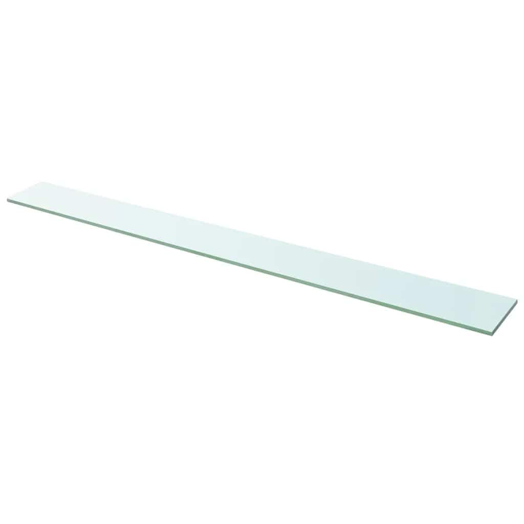 Regalboden Glas Transparent 110x12 cm, 8mm Hartglas Wandregal, schwebendes Regal für Wohnzimmer, Laden, Büro, belastbar bis 15kg