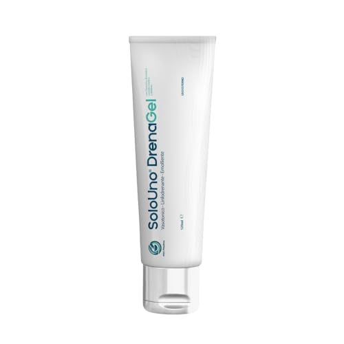 SoloUno® DrenaGel formulazione con Bromelina Diosmina e Meliloto effetto vasotonico, linfodrenante e anticellulite - Per gambe gonfie e pesanti, edemi, infiammazioni muscolari – Made in Italy 125 ml