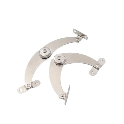 Ball Bearing Door Hinges 2pcs Stainless Steel Hydraulic Hinge Adjustable Randomly Stop Lift Up Flap Stay Support Hinges Cabinet Door Furniture Accessories(180 Degree) - Image 4