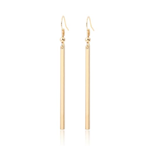 Long Vertical Bar Drop Dangle Earrings 18K Gold Plated/Silver Filled Earrings Minimal Bar Earrings Dainty Geometric jewelry for Women