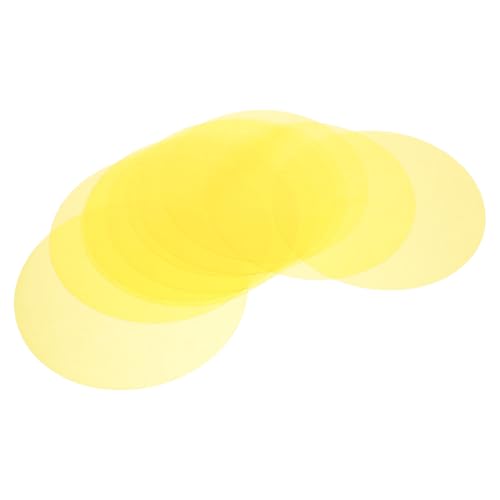 LRXIYODE Lot de 10 Feuilles Autocollantes pour Éclairage D'ambiance, Film Diffuseur Rond Auto-adhésif 12 Cm, Filtres Gélatine pour Lumière Chaude, Modificateurs de Couleur pour