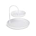 Umbra Poise Large, Double, Attractive Storage You Can Leave Out, Two-Tiered Jewelry Tray, Accessory Holder, White