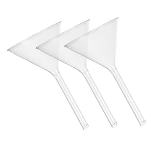 SOIMISS 3er-Pack Klarglas Labor Trichter mit kurzem Stiel