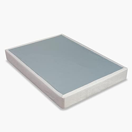 Spring Coil, 4.5-Inch Sturdy Box Spring for Mattress Support-Durable and Easy to Assemble Natural Wood Foundation for Queen, White