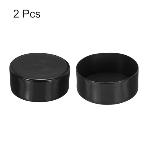 Image of uxcell 2pcs Rubber End Caps 120mm(4.7 Inch) ID Vinyl Round Tube Bolt Cap Cover Screw Thread Protectors Black, 50mm Height