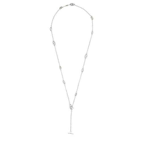 Silver Necklace for Women – Stylish Statement Necklace with Unique T-Buckle, Elegant Silver Jewelry Chain2