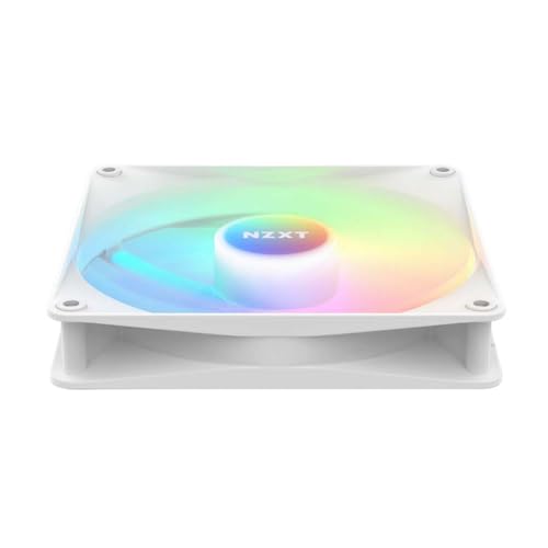 Image of NZXT F140 RGB Core - 140mm Hub-Mounted RGB Fan - 8 Individually-Addressable LEDs - Semi-Translucent Blades - High Static Pressure & Airflow - Quiet Operation - PWM Control - CAM Software - White