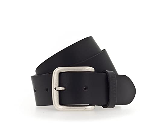 Ceinture Mustang en cuir W115 noir ajustable pour homme, accessoire de mode en cuir véritable