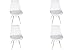 SAM Schalenstuhl Lerche Sedia a Guscio, con Cuscino Integrato, in Ecopelle, con Struttura cromata, Bianco, Set da 4