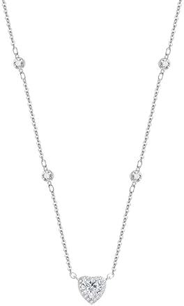 14K Gold Heart-shaped Necklace, 0.8ct VVS1 D-Color Heart Cut Diam...