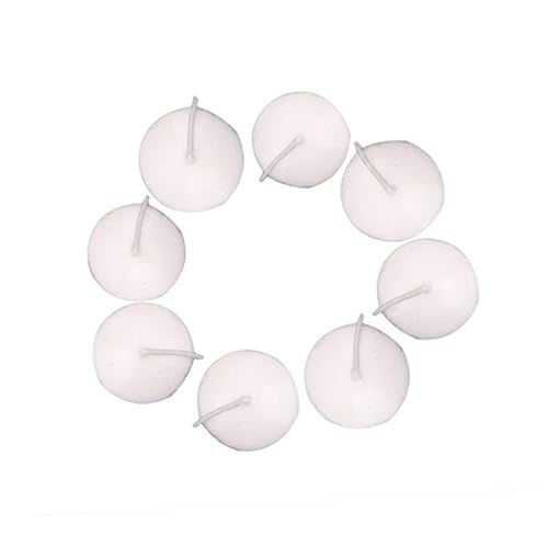 PRETYZOOM 10pcs Unscented Floating Candles Dripless White Paraffin Wax Discs for Weddings Parties Home Decor and Holiday Events Hours