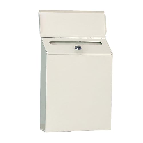 Comphic Outdoor Wall Mounted Mailbox - Locking Mailbox with Key Drop Box