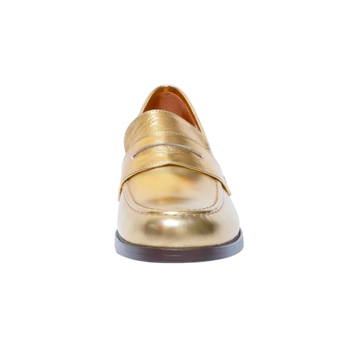 Image of ONEENO Women's Classic Flat Leather Penny Loafer