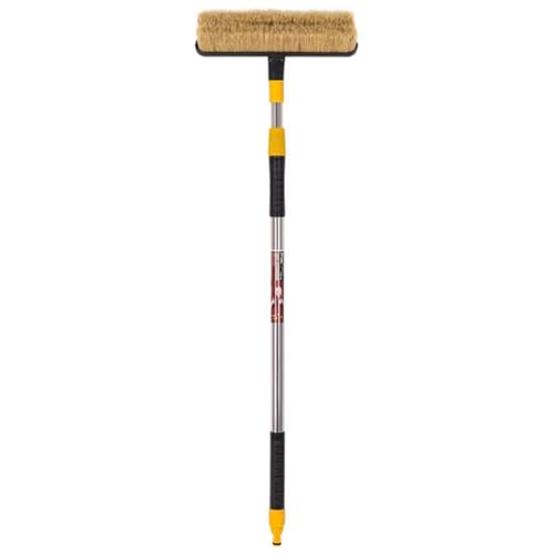 2-in-1 High Window Cleaning Tool, Window Scrubber Extendable Lightweight Pole, Washing Equipment for Indoor Outdoor High Glass Tile Wall, Floor, Car, Screen, Windshield