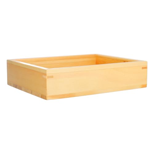 Bandeja japonesa de sushi y sashimi rectangular de madera