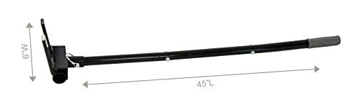 Home-X Heavy-Duty Pallet Buster And Deck Disassembly With 3-Piece Handle, 44-Inch Powder-Coated Steel, 44" L X 7" W X 1 ¼" H, Black #TOP3