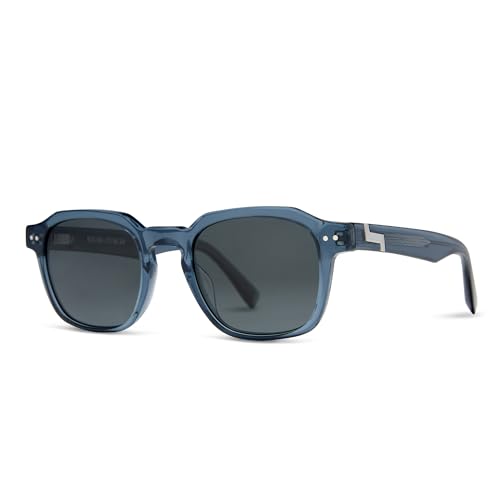 Image of KIAURA Lautner Premium UV400 Polarized Sunglasses, XL & Original Sizes, Shape Memory Acetate Frames, Scratch-Resistant Lenses