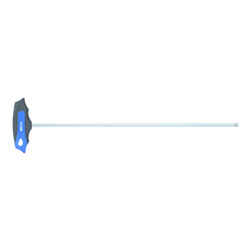 KS Tools 1585123 Chrome Plus T Handle Ribe Profile Extra Long 6 mm, Clear