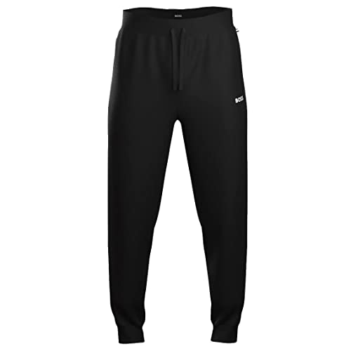 Hugo Boss Men's Black Cotton Tracksuit Pants Joggers (as1, Alpha, s, Regular, Regular, S)
