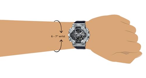 Casio G-Shock GM-110-1ADR Silver Analog-Digital Dial Black Resin Strap Men's Watch Shock And 200M Water Resistant G1051 - Image 6