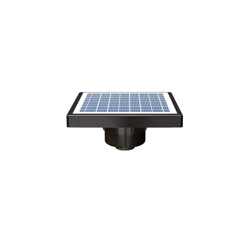 Ventilador solar para cobertizos Quietcool UTF-SLR-04-L con luz integrada - sin necesidad de cableado - panel solar de 3,5 W miniatura 4