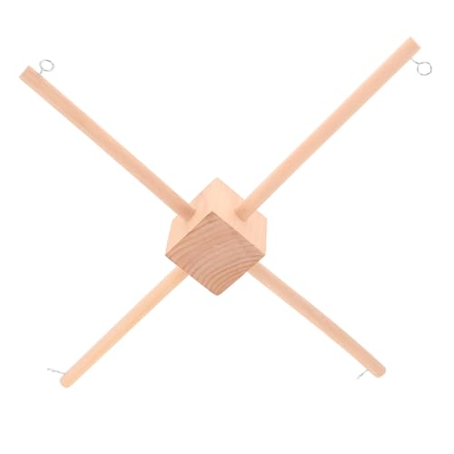 Toyvian Soporte de Madera Beige para Carillón de Viento DIY Montaje Fácil y Diseño Natural, Adecuado para Accesorios de Habitación de Ñiño y Decoración Minimalista