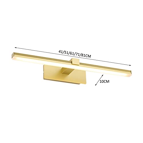 ZAKSEM Illuminazione da toeletta Semplice Dorato Creativo LED Specchio Frontale Luce Americana Bagno di casa Vasca da Bagno Anti-Appannamento Corridoio Camera da Letto Trucco Guardaroba L - Image 3