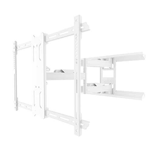 Kanto PDX650W Full Motion Articulating TV Wall Mount for 37-inch to 75-inch TVs | Low Profile with 22" Extension | Integrated Cable Management | Swivel and Tilt Capable | White by Kanto - Used condition - Image 4
