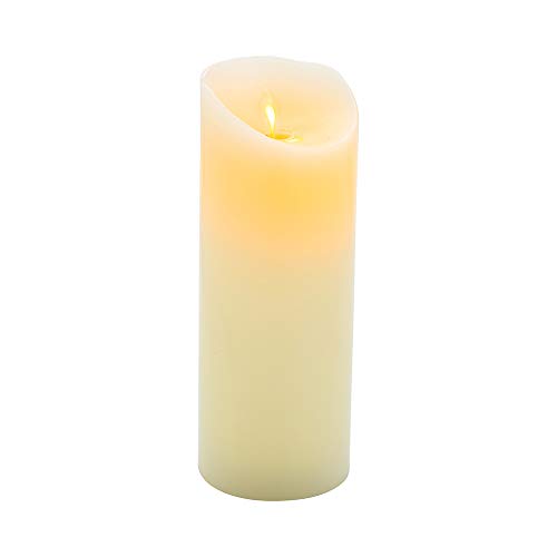 Restaurantware-3 x 8 Inch Flameless Pillar Candle, 1 Programable LED Pillar Candle - Dancing Flame, for Home, Weddings, and Parties, Ivory Real Wax Battery Pillar Candle, Remote Sold Separately, by Restaurantware - Used condition - CA$21.55