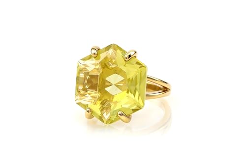 Bague Quartz Citron personnalisée : le cadeau idéal en pierre de naissance