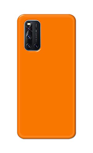 Image of Plain Orange Hard Back Case Cover for Vivo V19 Back Cover -(J5) VNS2229