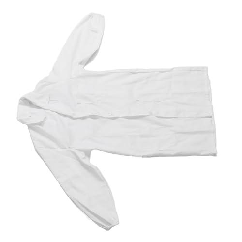 Leftwei White Long Sleeve Medical Coat Stylish Protective Workwear for Doctors Nurses Students Scientists for Women Men (Cotton (Elastic Cuff) M)