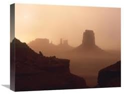 16 x 20 in. Sandstorm Enshrouding Mittens, Monument Valley, Arizona Art Print - Tim Fitzharris