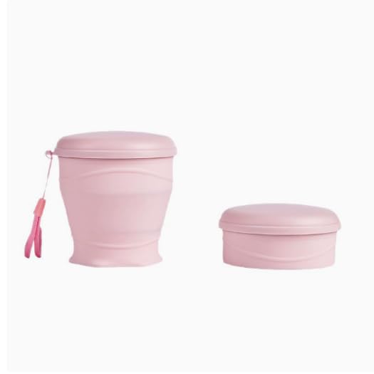 Taurion 4 vasos plegables de silicona de 260 ml: diseño portátil vasos de viaje plegables, fáciles de limpiar vasos de silicona plegables con tapa, práctico vaso portátil para camping para viajes al