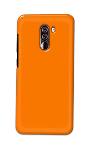 Image of Plain Orange Hard Back Case Cover for Poco F1, Pocophone F1 Back Cover -(J5) VNS2229