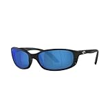 Costa Del Mar Brine Sunglasses BR 11 OBMP Matte Black/Blue Mirror 580Plastic
