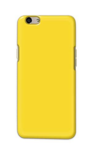 Image of Printed Hard Back Cover Case for Oppo F1s | Oppo A59 Back Cover (Plain Yellow) -1803
