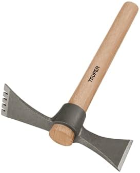 Truper Mattock-Axe Tool, 20 oz Forged 5160 Chrome Steel Head with...