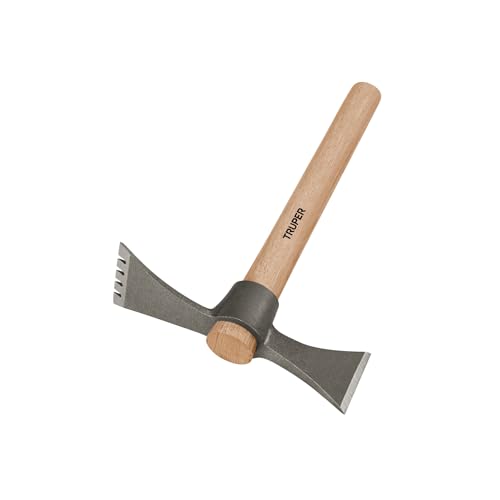 Truper Mattock-Axe Tool 20 oz Forged 5160 Chrome Steel Head with 3-3/8-Inch Chisel 14-Inch Overall Length Wood Handle (Model MART-TH /19817)