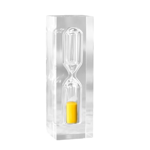 dijiusidy Clessidra anticaduta per Bambini con Timer a Sabbia in Resina Liscia per Bambini Timer a Sabbia da 3 Minuti Timer per Uova per Giochi per Bambini, 3 Minuti, Giallo