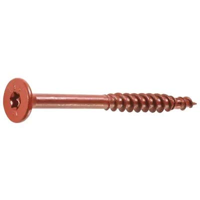 FlatLOK #0 x 3-1/2-in Red Ecoat Flat-Head Interior/Exterior Structural Wood Screws (12-Count)