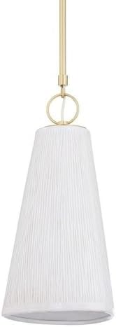 Miniatura 2 de Hudson Valley Lighting 1620-AGBCSV Dryden - 1 colgante de luz, 16.5 pulgadas de alto y 8.25 pulgadas de ancho,